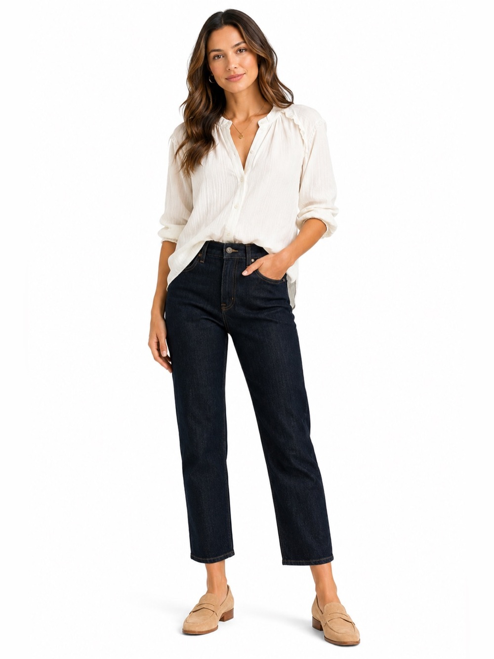 Pilcro Anthropologie Straight Leg Ankle Jeans Women’s Size 26 Mid Rise Classic
